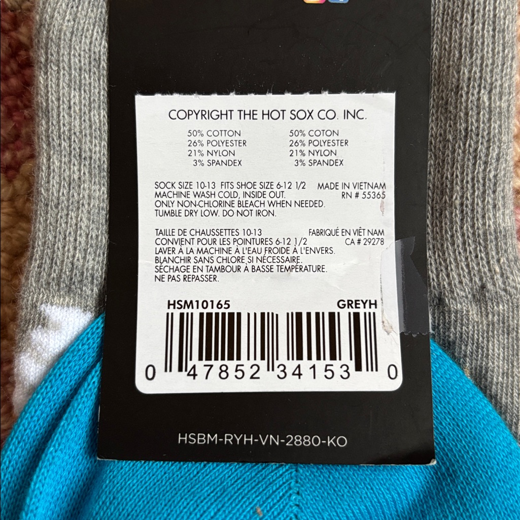 Host Pickhot Sox Men Grey Ice Cream Cone Socks Nwt We All Scream For Ice Cream — image 5 of 8